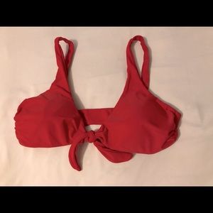 Toasty Red Tie Bikini Swim Top Size Large